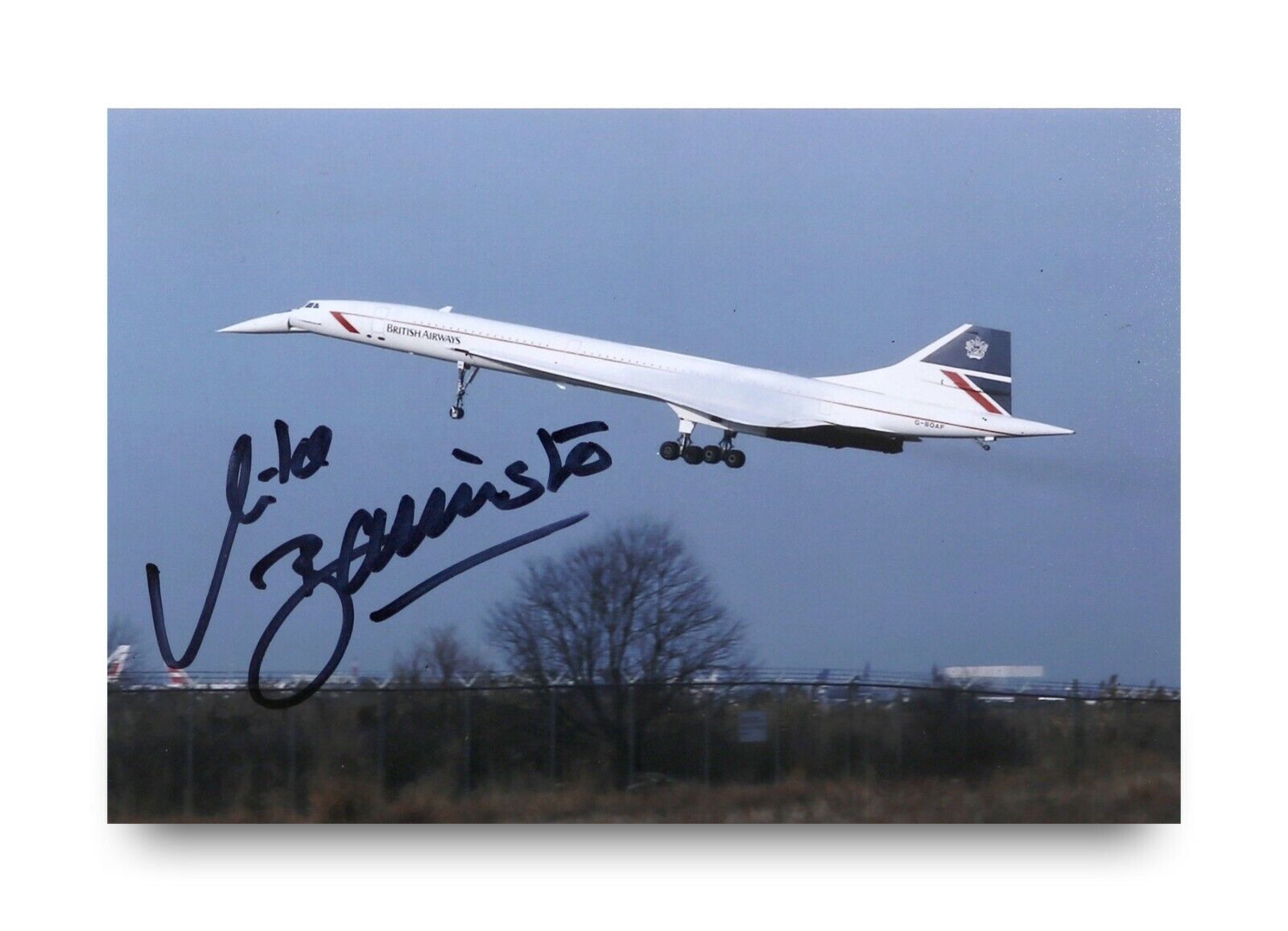 Mike Bannister Signed 6x4 Photo Poster painting Chief Concorde Pilot Autograph Memorabilia + COA