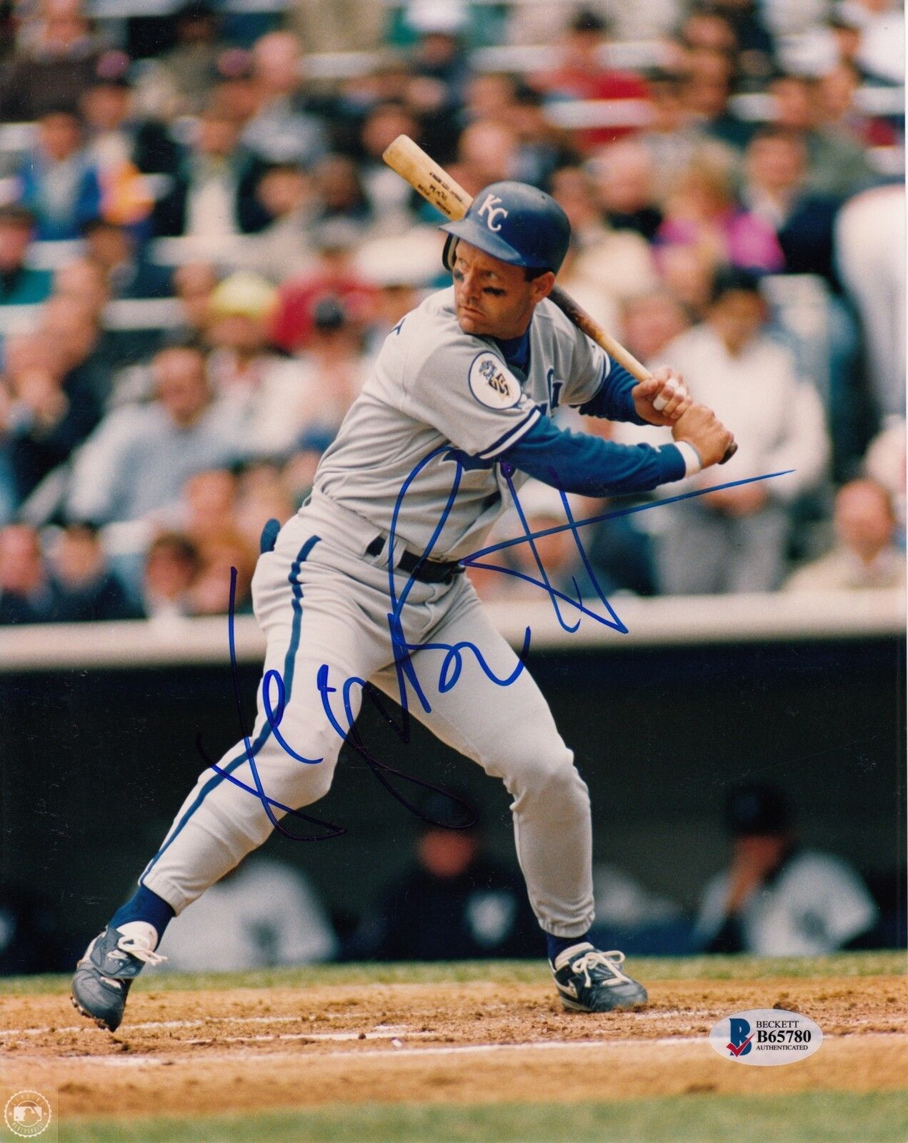 Goeorge Brett #2 8x10 Signed Photo Poster painting Beckett Certified Kansas City Royals 090918