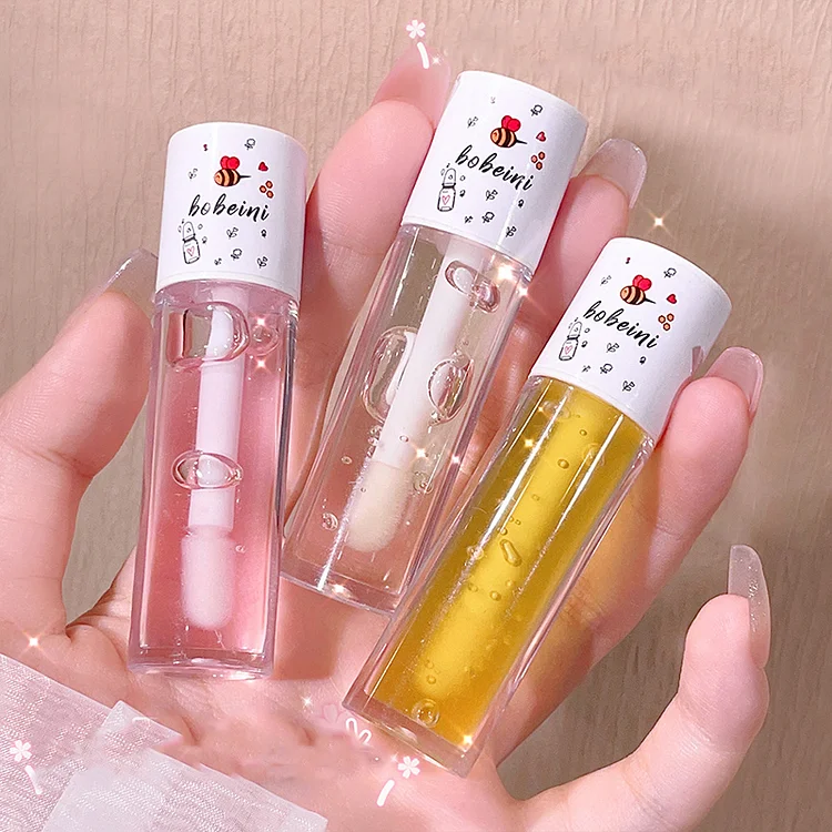 Transparent Small Plastic Bottles, Lip Gloss Bottles, Adorable Candy,  Clear, 7.5x2.3cm, Capacity: 9g, 12pcs/set