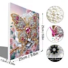 DIY Pearl Painting Butterfly for Home Wall Decor with Frame(25x25cm)