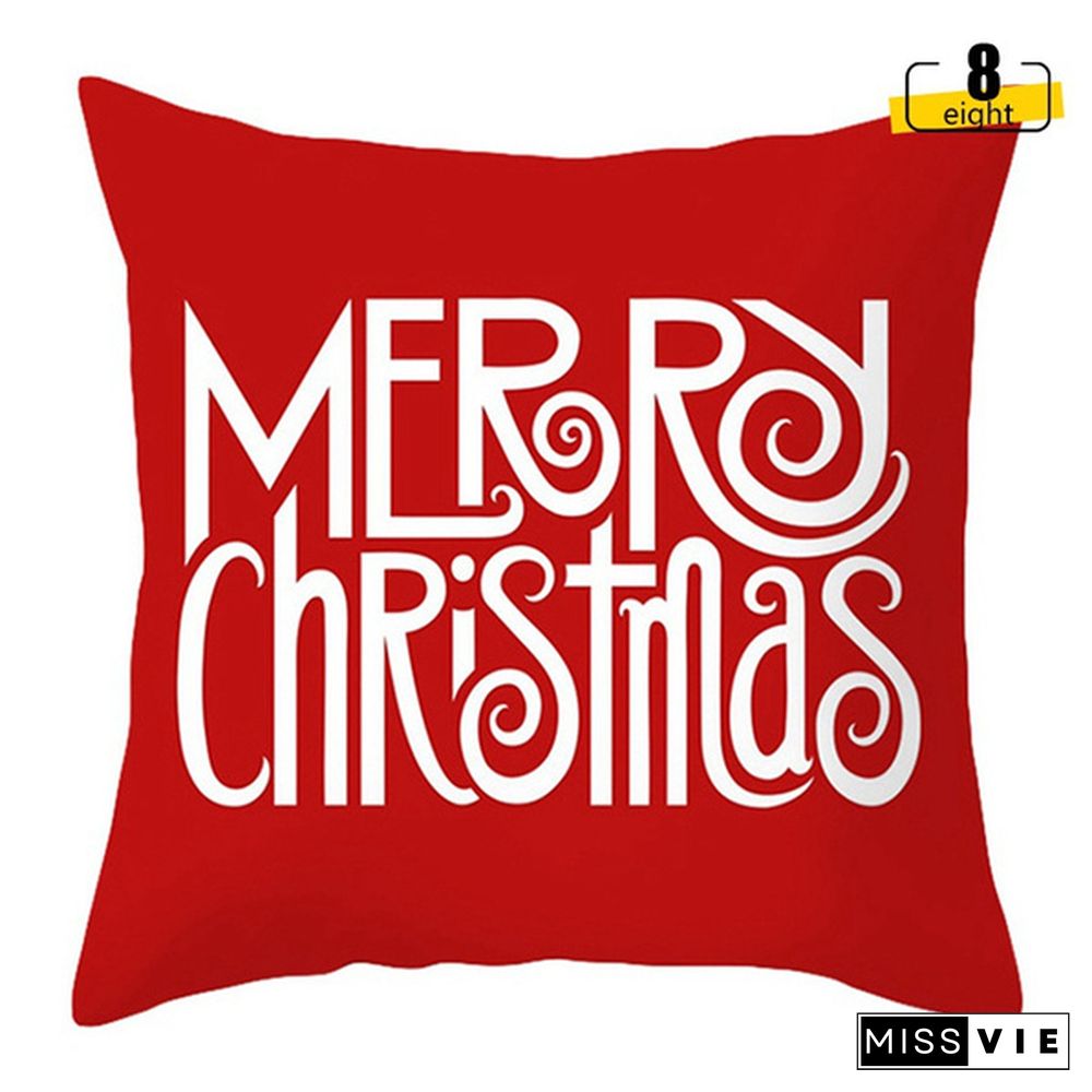 Newst Christmas Xmas Red Pillow Case Cover Santa Claus Cushion Cover Warm Autumn Winter Pillowcase Christmas Decorations For Home Year