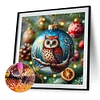Diamond Painting -5D Full Round Drill Christmas Owl(40x40cm)