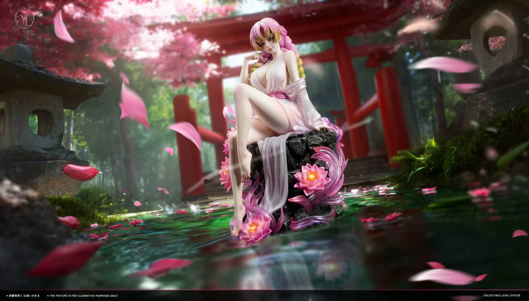 YL Studio - Pink-haired Girl Mitsuri Kanroji Demon Slayer 1/4 Statue(GK)-