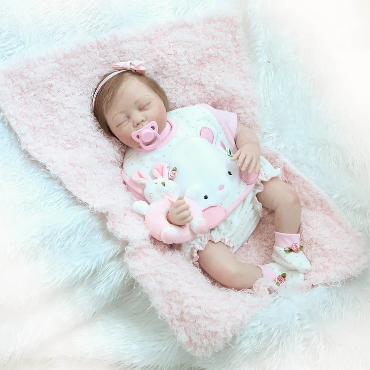  22"Kleine Lila Babypuppe - RSDP-Rebornbabypuppen-Rebornbabypuppen.de