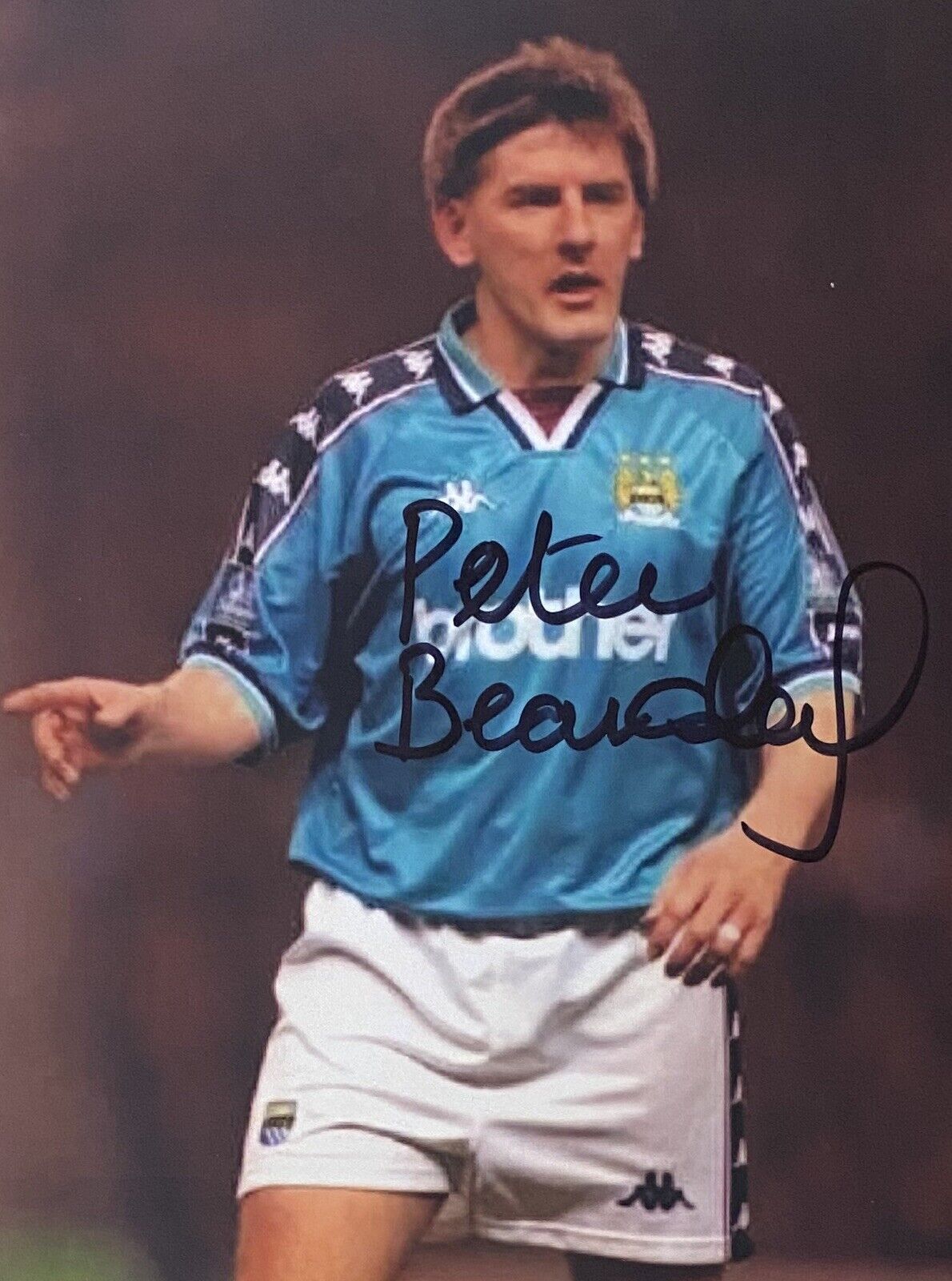 Peter Beardsley Genuine Hand Manchester City 6X4 Photo Poster painting