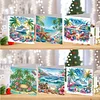 6pcs seaside diy diamond art grußkarten dankkarten und feiertagssegen