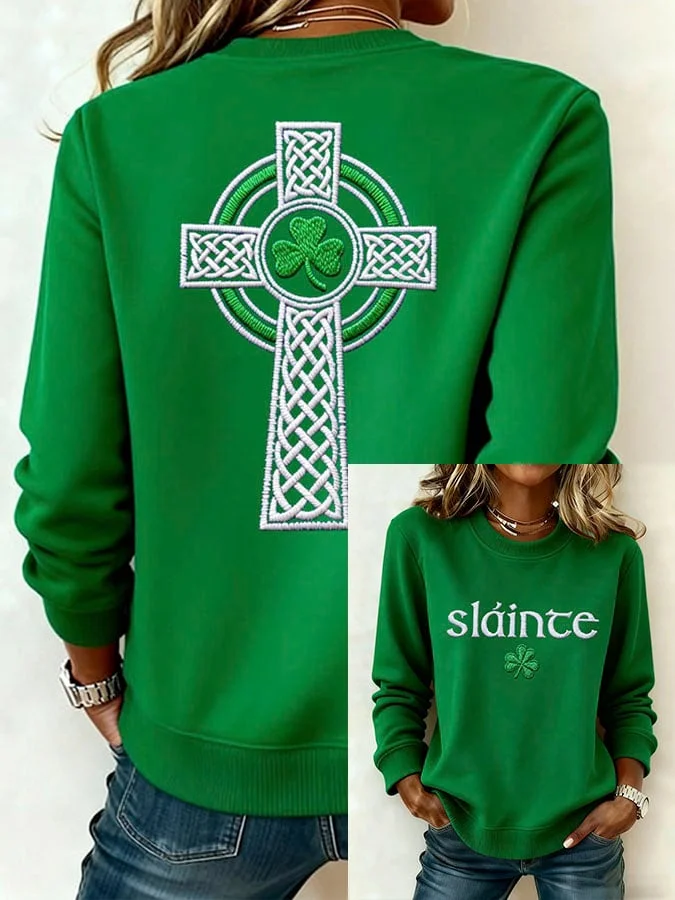 Women's St. Patrick's Day Printed Casual Sweatshirt 