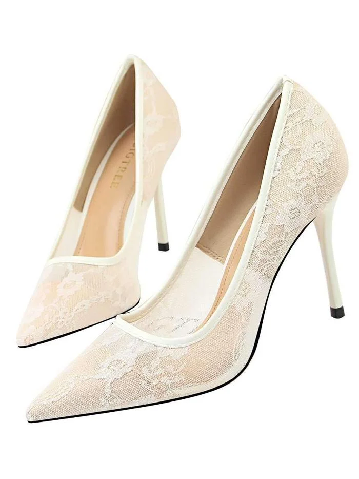 Sexy Lace High-heeled Hollow out Pump Shoes