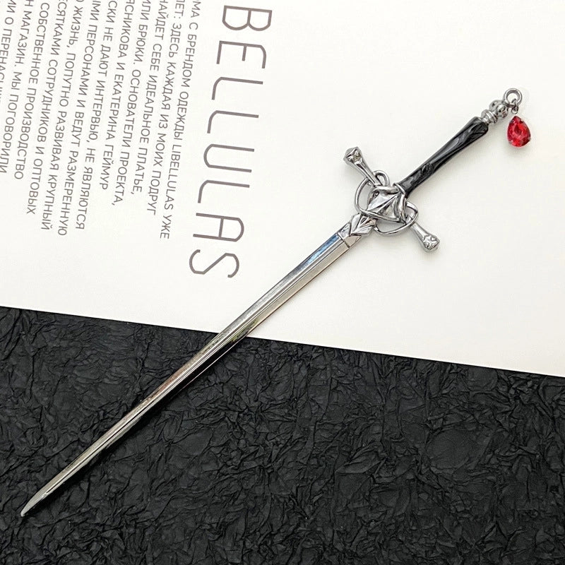 Unisex Chinoiserie Retro Ethnic Style Geometric Sword Alloy Plating Hairpin