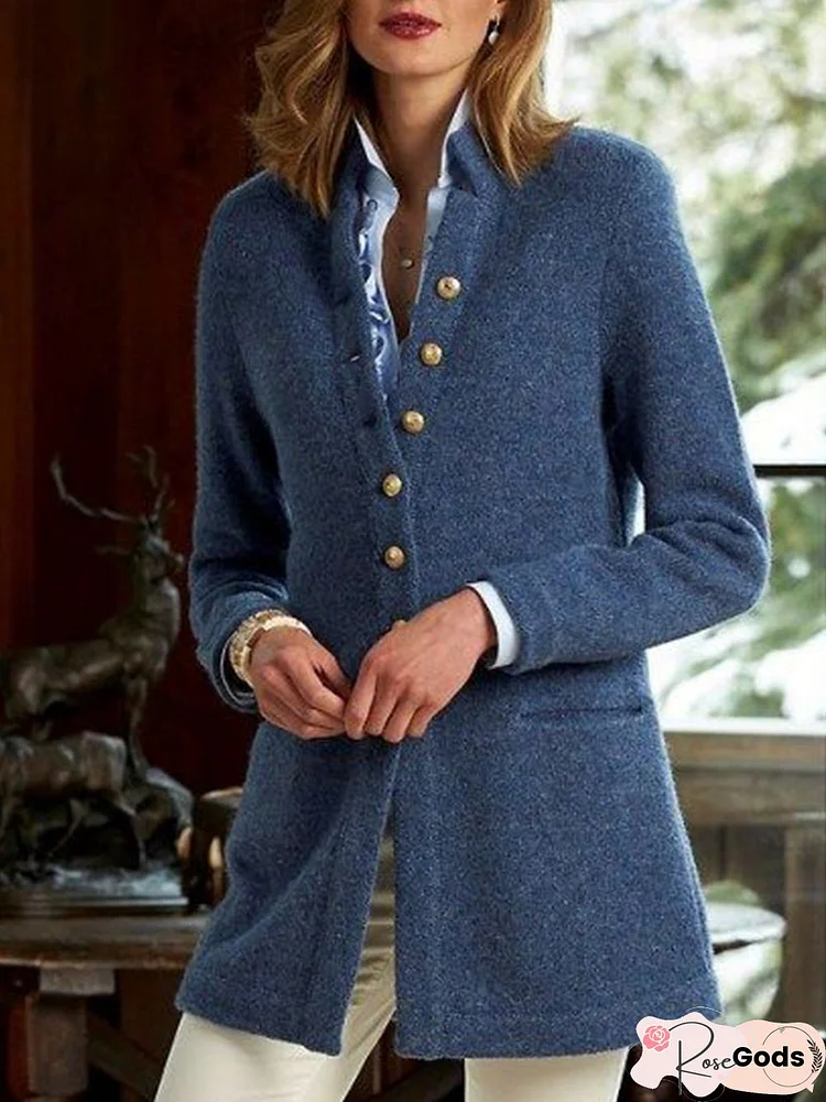 Blue Shift Long Sleeve Fleece Coat