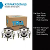 TRQ Rear Wheel Hub Bearings Assembly Set Compatible with 2012-2017 Mitsubishi Lancer 2007-2013 Outlander