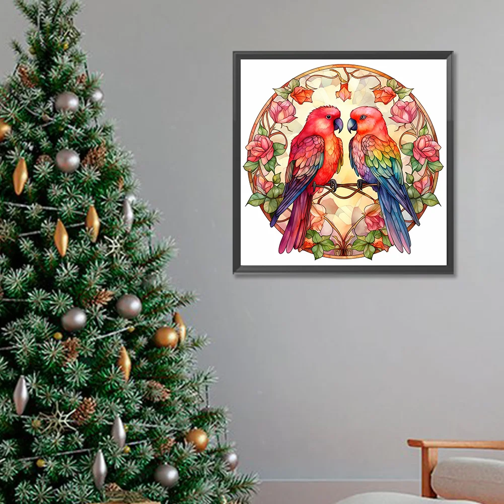 Full Round Diamond Painting 30*30cm - Love For Birds