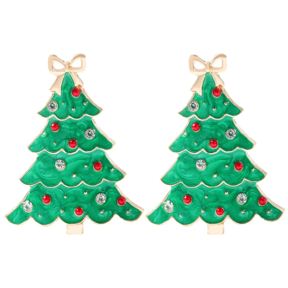 Dvacaman Sparkle Christmas Tree Candy Cane Gingerbread House Christmas Cactus Snowman Santa Drop Earrings For Women Cute Jewelry
