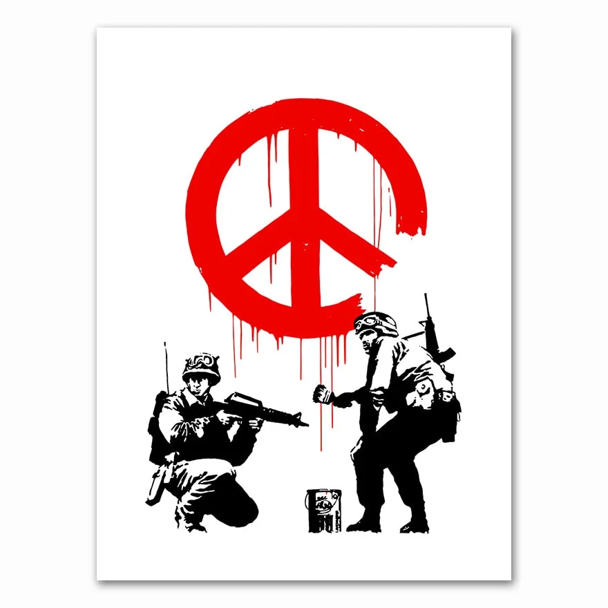 Banksy Canvas Art Print Wall Art Canvas Painting Nordic s And Prints Wall Pictures For Living Room Abstract Cuadros Decor