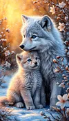 Luxury AB Velvet Diamond Painting Kit - Wolf