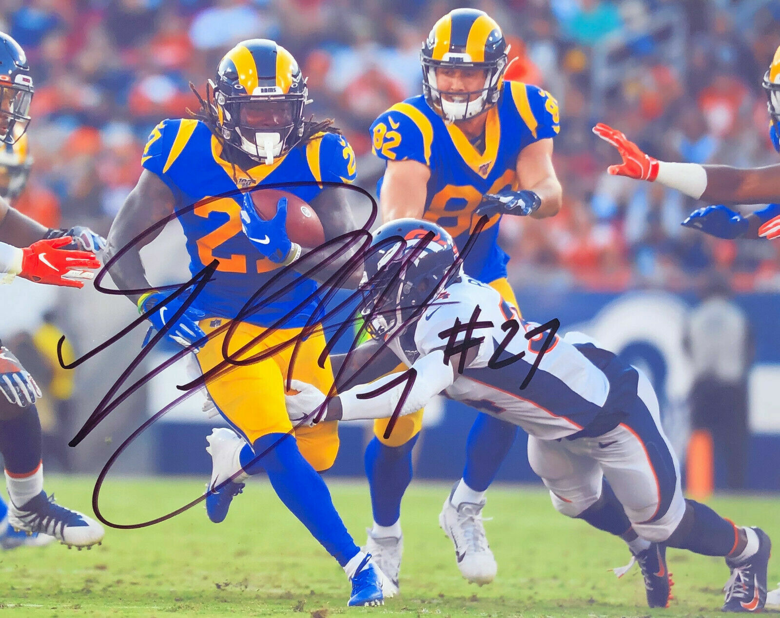 Darrell Henderson Autographed Signed 8x10 Photo Poster painting ( Rams ) REPRINT