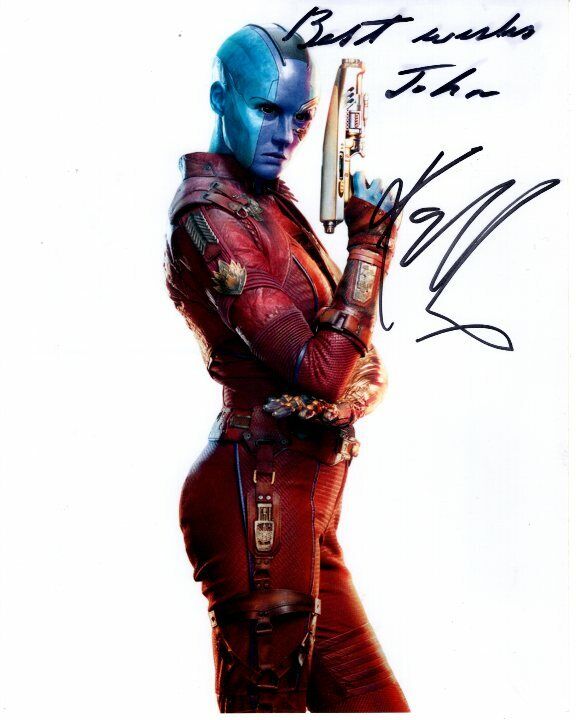 KAREN GILLAN Autographed GUARDIANS OF THE GALAXY NEBULA Photo Poster paintinggraph - To John