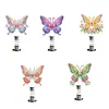 5PCS 2D Flat Animal Acrylic DIY Diamond Painting Shake Ornaments (Butterfly)