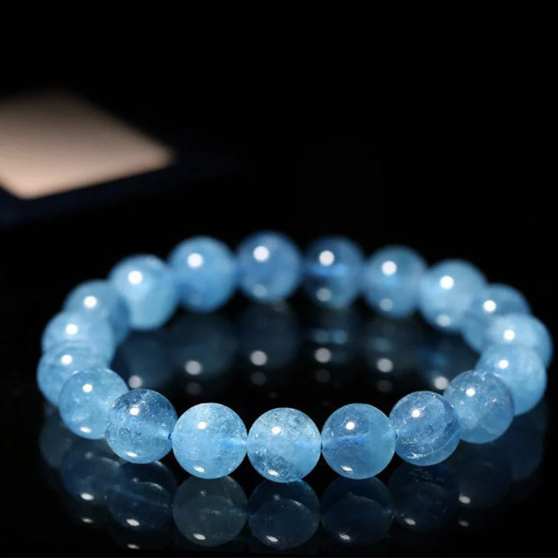 Aquamarine Beads Peace Healing Bracelet