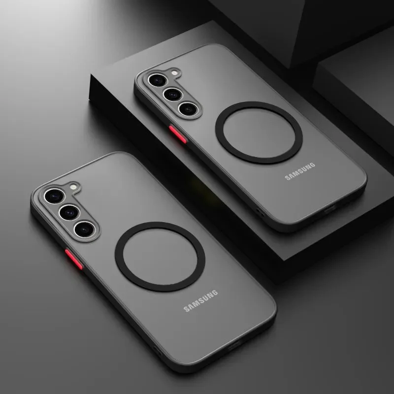 Matte Silicone Anti-Drop Magnetic Phone Case