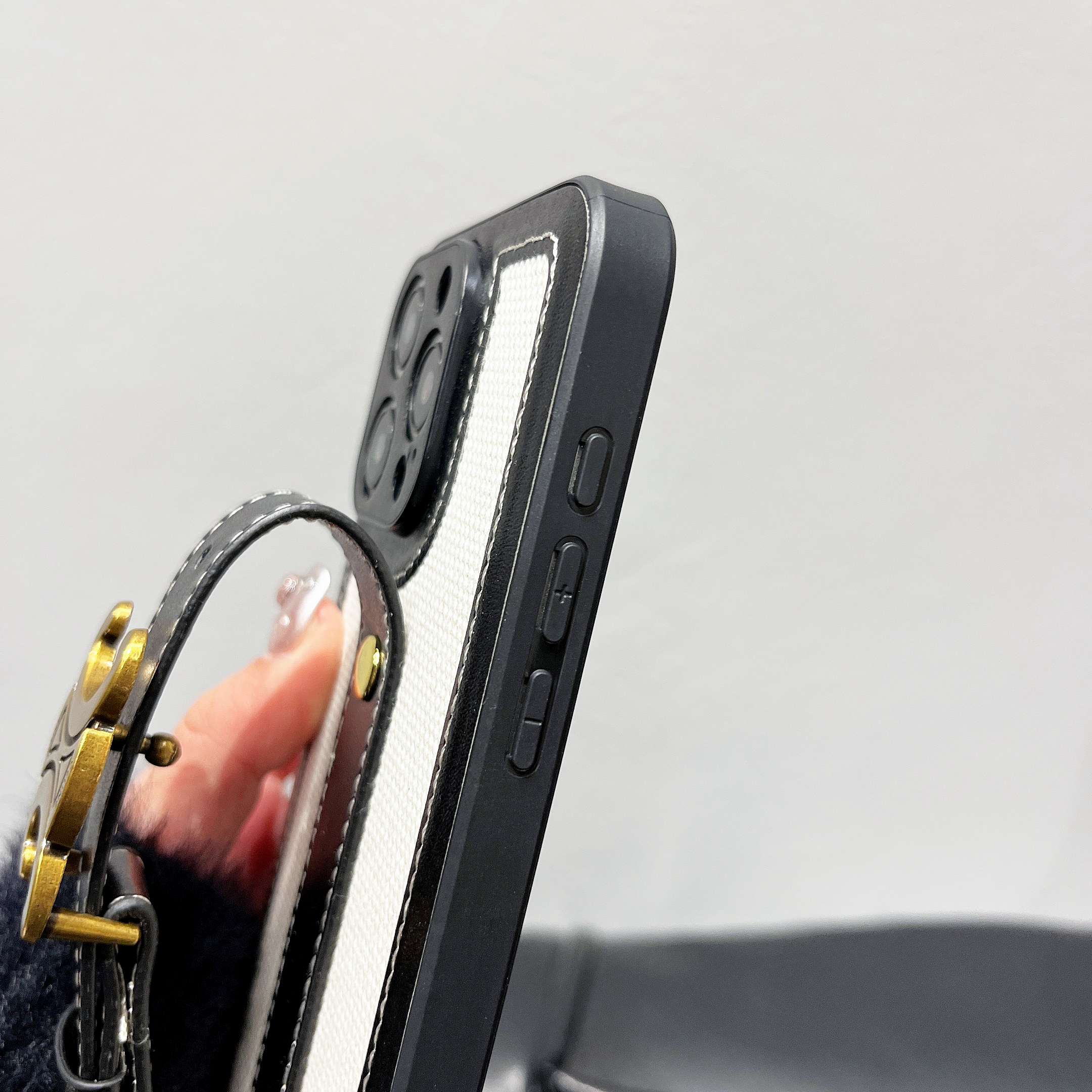 Leather wrist strap Celine Apple iPhone drop protection cases