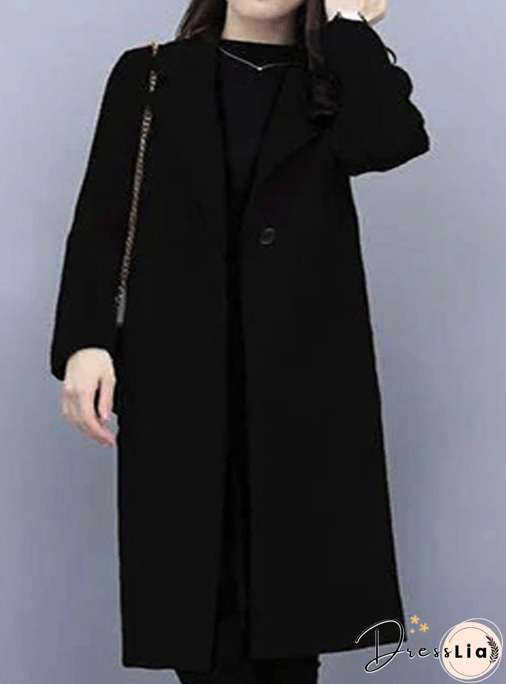 Woolen mid-length coat