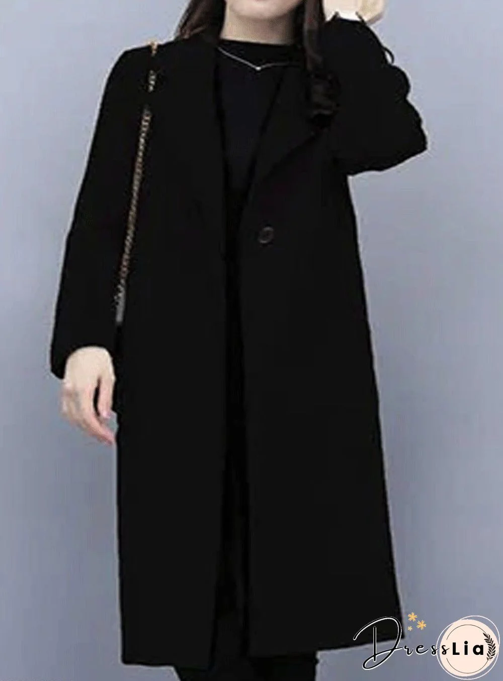 Woolen mid-length coat