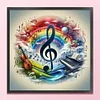 Colored Musical Notes-11CT Stamped Cross Stitch 40*40cm/15.75*15.75in