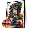 Fille-Ronde drill diamant peinture-40*50cm