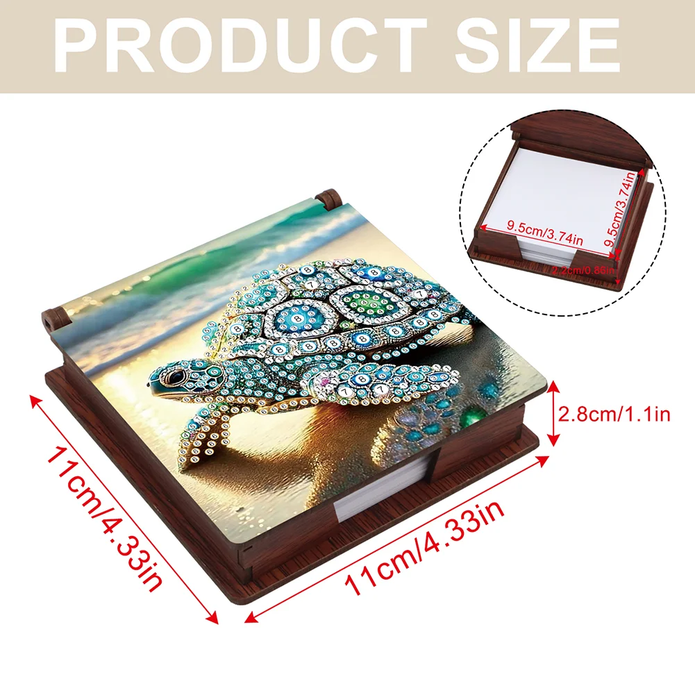 DIY Sea Turtle Diamond Painting Note Box Paper 160 Sheets of Paper for DIY Art Craft