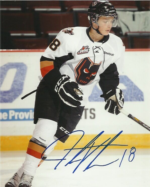 Calgary Hitmen Jake Virtanen Autographed Signed 8x10 Photo Poster painting COA Top Prospect