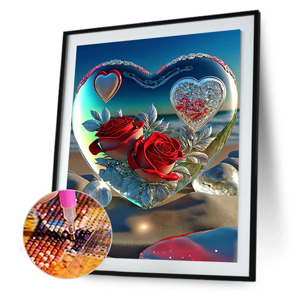 Diamond Painting - Full Round Drill - Beach Love(30*40cm)