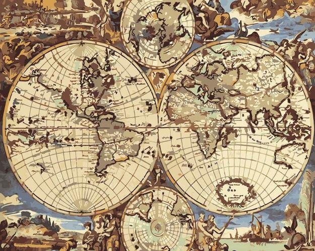 

Map of The World – Paint By Numbers - 40*50CM, 501 Original