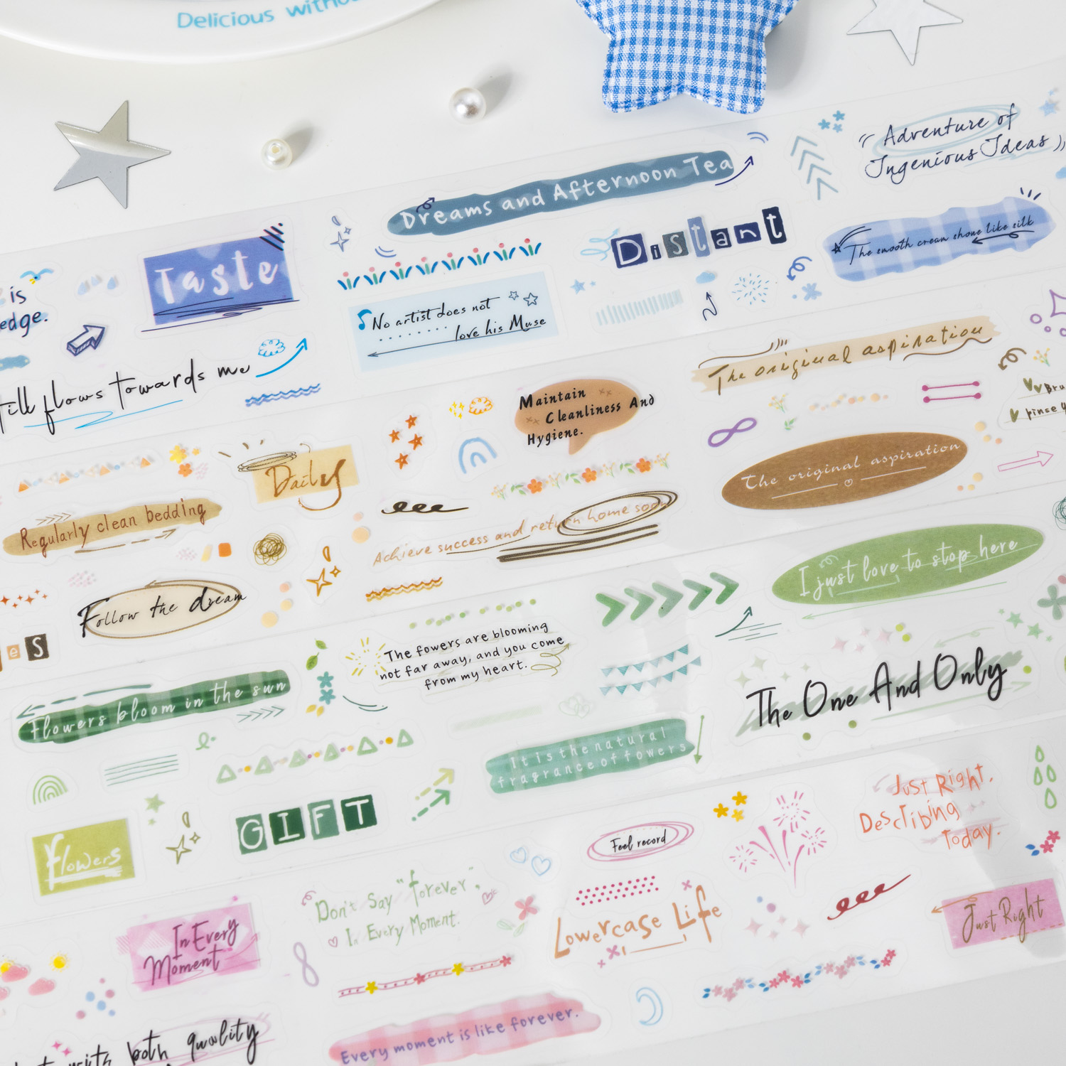 PET 테이프 - 생명의 속삭임 시리즈 빈티지 영어 텍스트