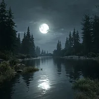 Moonlit Lake - Diamond Painting