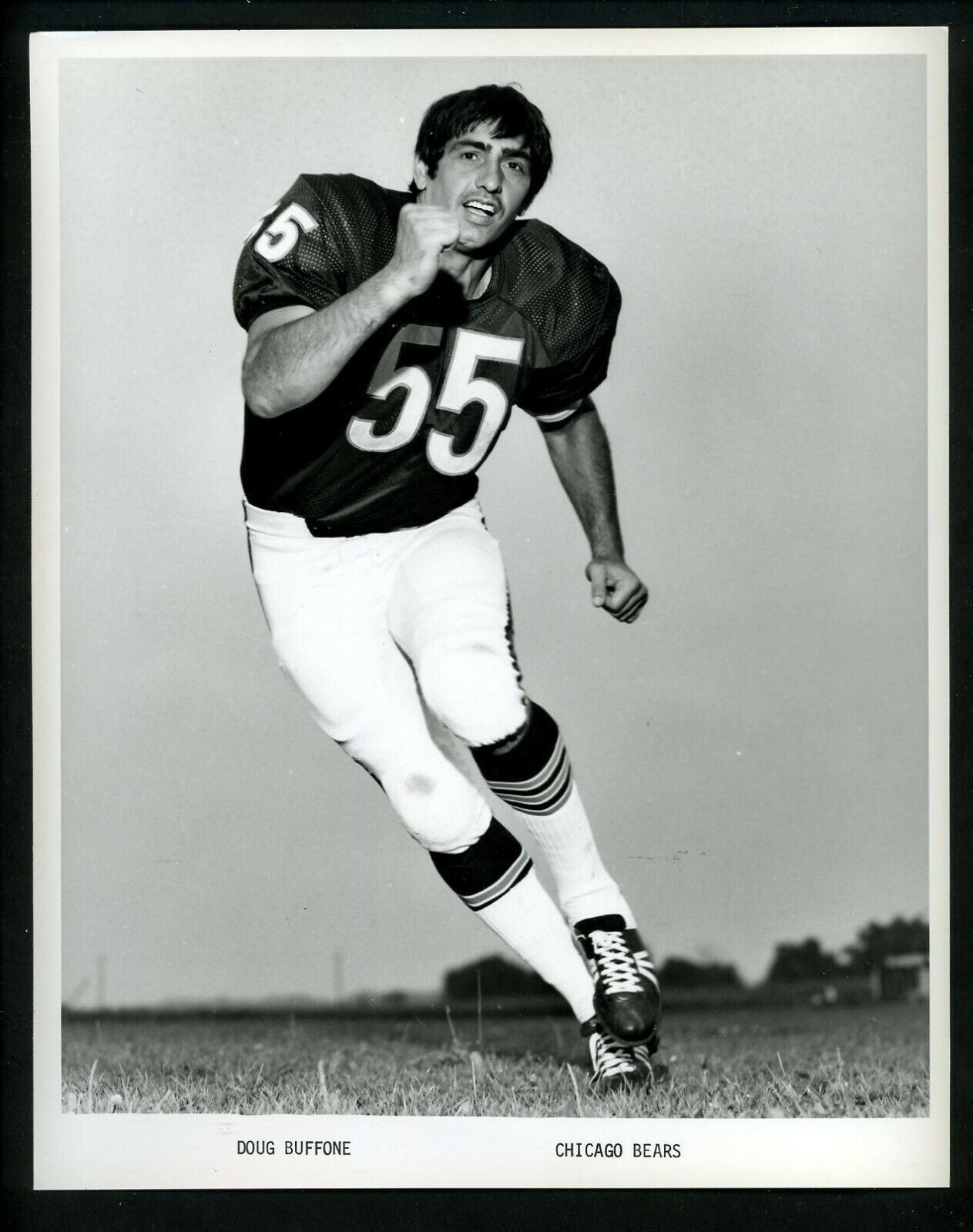 Doug Buffone Chicago Bears Team Issued 1972 Press Photo Poster painting action pose