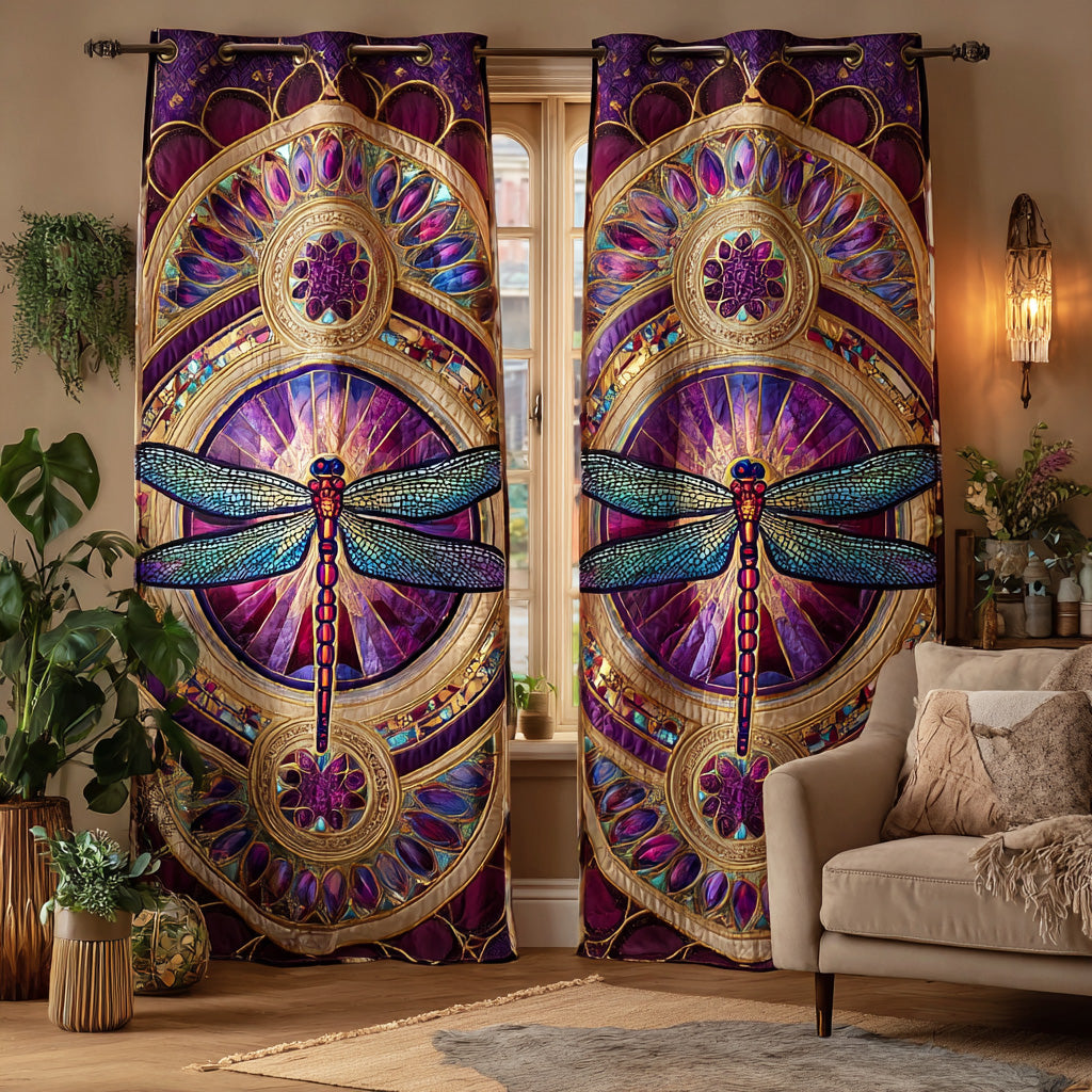 Peaceful Wing Stillness Printed Quilted  Curtains NCU0TD1602