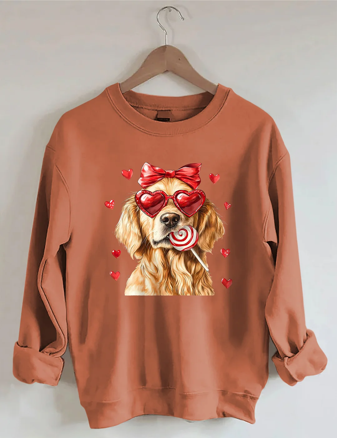 Cute Valentine Golden Retriever Sweatshirt