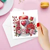 6Pcs Diamond Painting Love Flower Gifts Diamond Painting Greeting Card for Adults Beginners