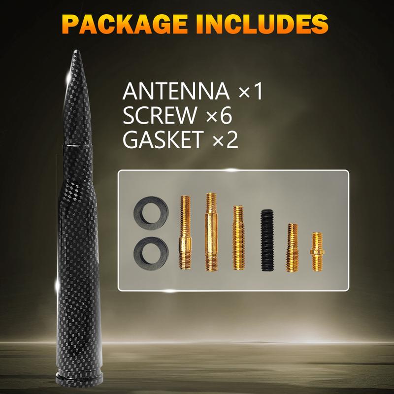 14cm Carbon Fiber Bullet Antenna Mast Power Radio AM/FM Replacement Universal