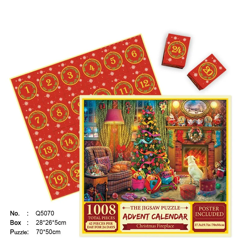 🎄Christmas Advent Calendar Jigsaw Puzzle 1000pcs🧩🎁