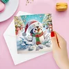 8Pcs DIY Christmas Special Shape Diamond Painting Greeting Cards