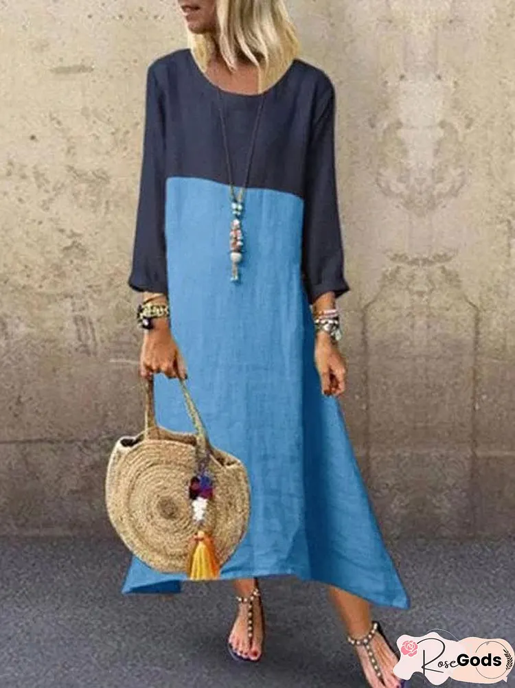 Women Cotton Casual Maxi Dresses