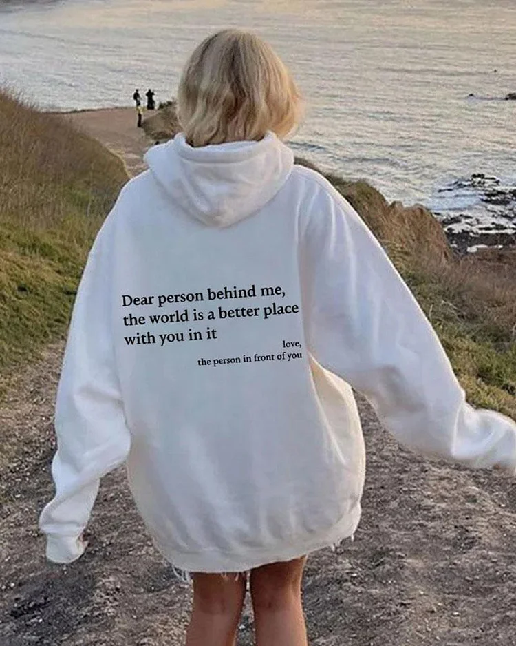 Dear Person Slogan Hoodie