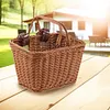 Bike Front Basket with Handles Cute Square Bicycle Basket for Kids Adult Bikes