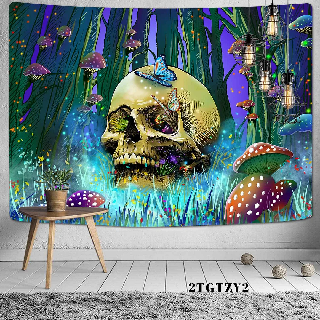 Viking Raven Tapestry Mysterious Viking Meditation Psychedelic Runes Art Wall Hanging Tapestries for Living Room Decor Yoga Mat