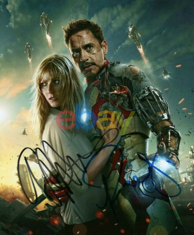 Robert Downey Jr & Gwyneth Paltrow Dual Signed Autographed 8x10 Photo Poster painting reprint