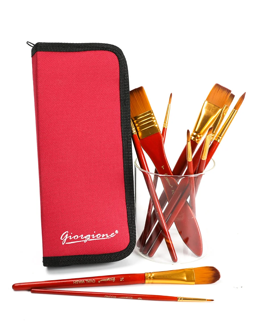 11 Pcs Nylon Acrylic Painting Brush Set-Himinee.com