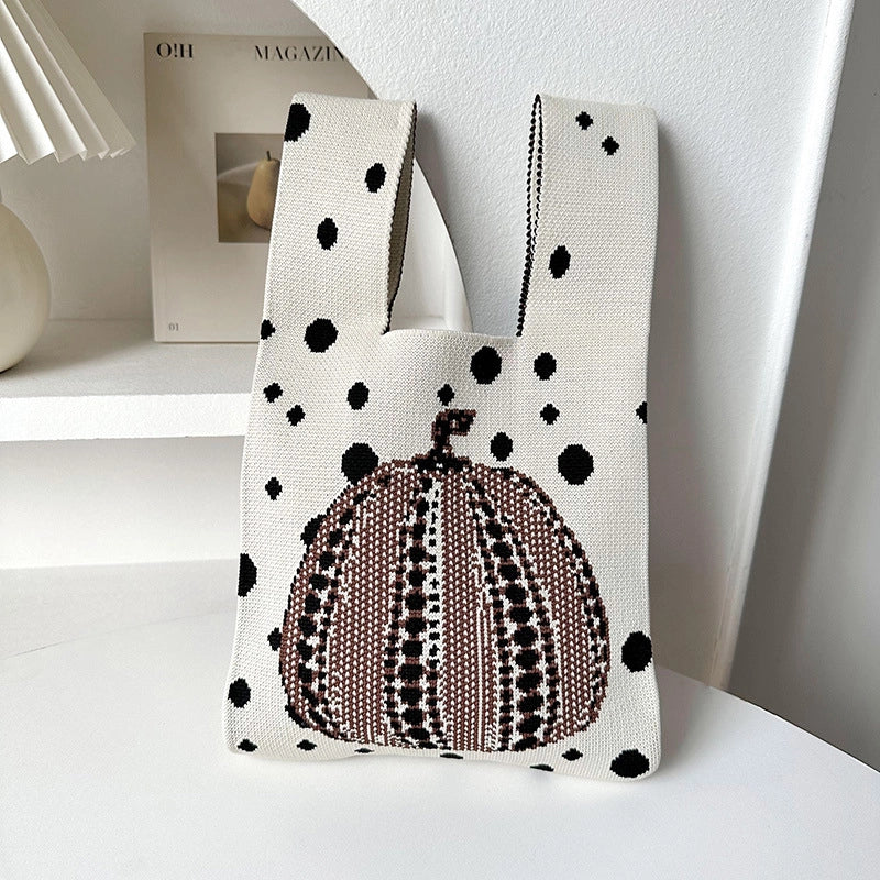 Halloween Medium Polyester Square Open Straw Bag