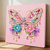 Flower Butterfly Art Diamond Painting Kit for Adults Home Decor 25x25cm With Frame